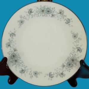 Noritake Porcelain China 6716 INVERNESS Platinum Vintage Japan Blue BREAD PLATE